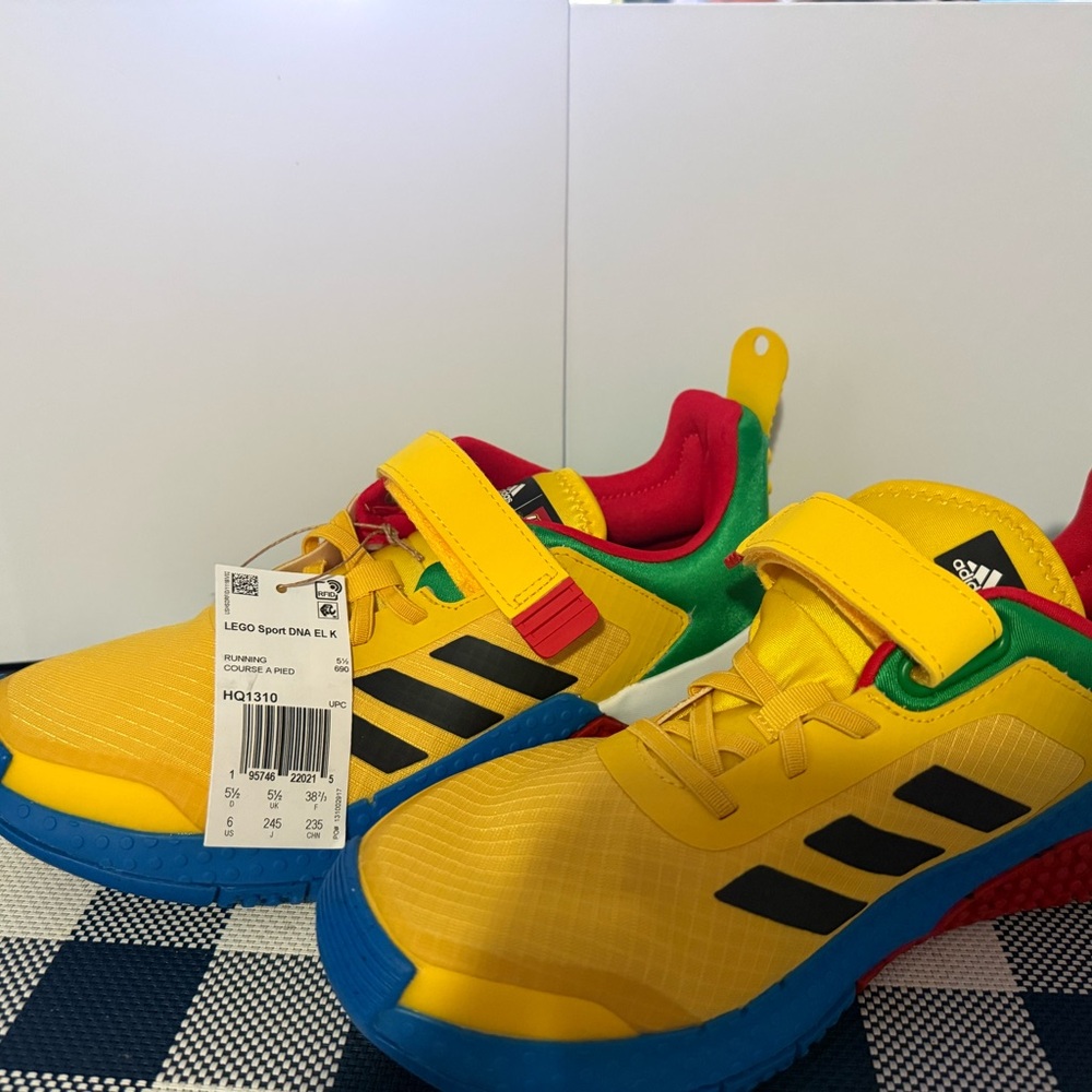 Adidas Kids Yellow and Blue Sneakers
